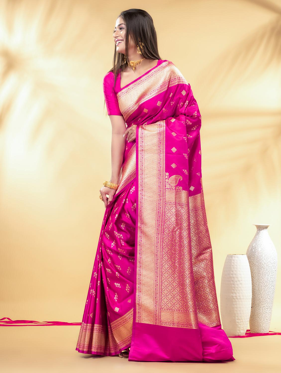 women self design banarasi saree with blouse - 22011331 - Standard Image - 1