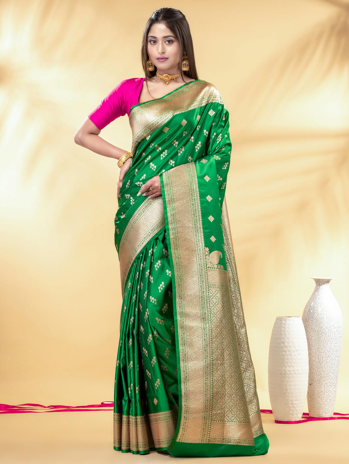 women self design banarasi saree with blouse - 22011334 - Zoom Image - 0