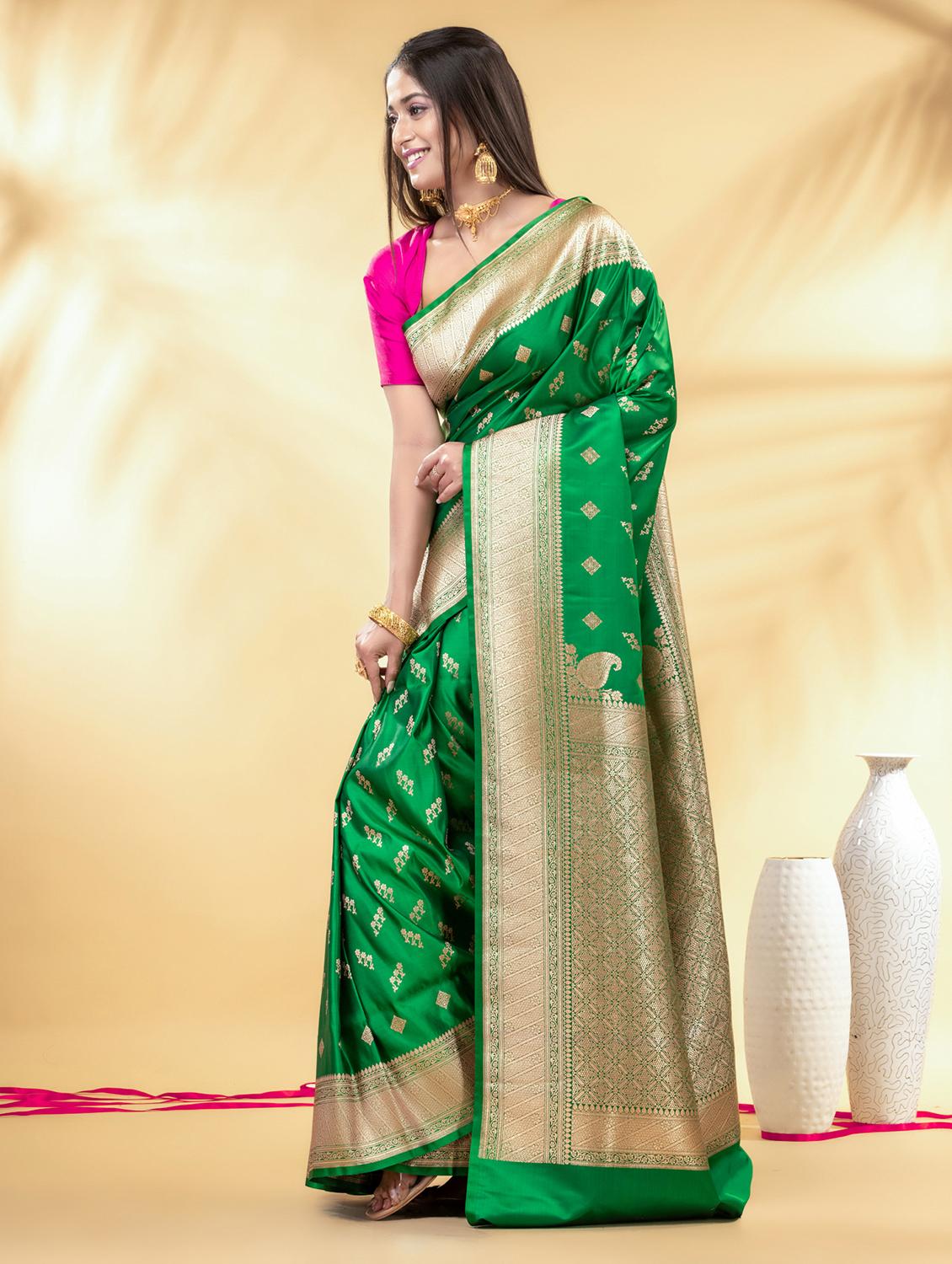 women self design banarasi saree with blouse - 22011334 -  Standard Image - 1