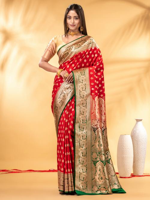 women self design banarasi saree with blouse - 22011335 -  Standard Image - 0