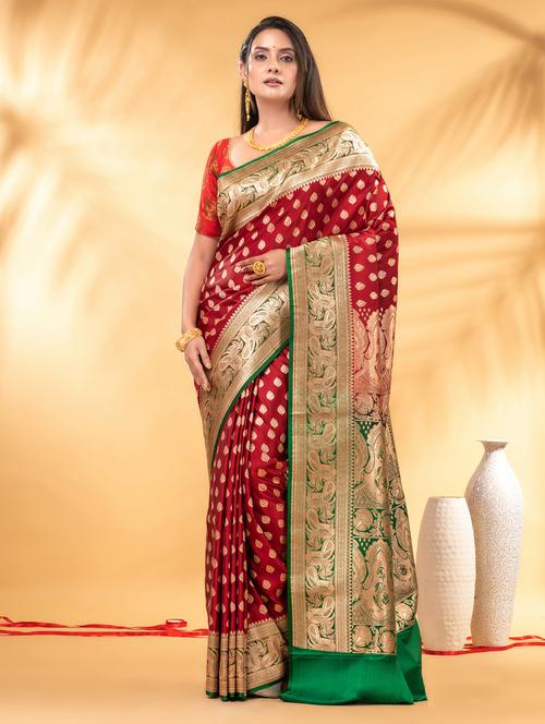 women self design banarasi saree with blouse - 22011337 - Standard Image - 0