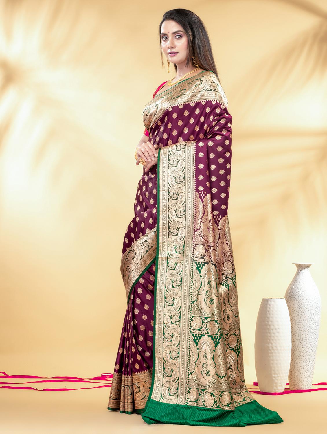 women self design banarasi saree with blouse - 22011338 -  Standard Image - 1