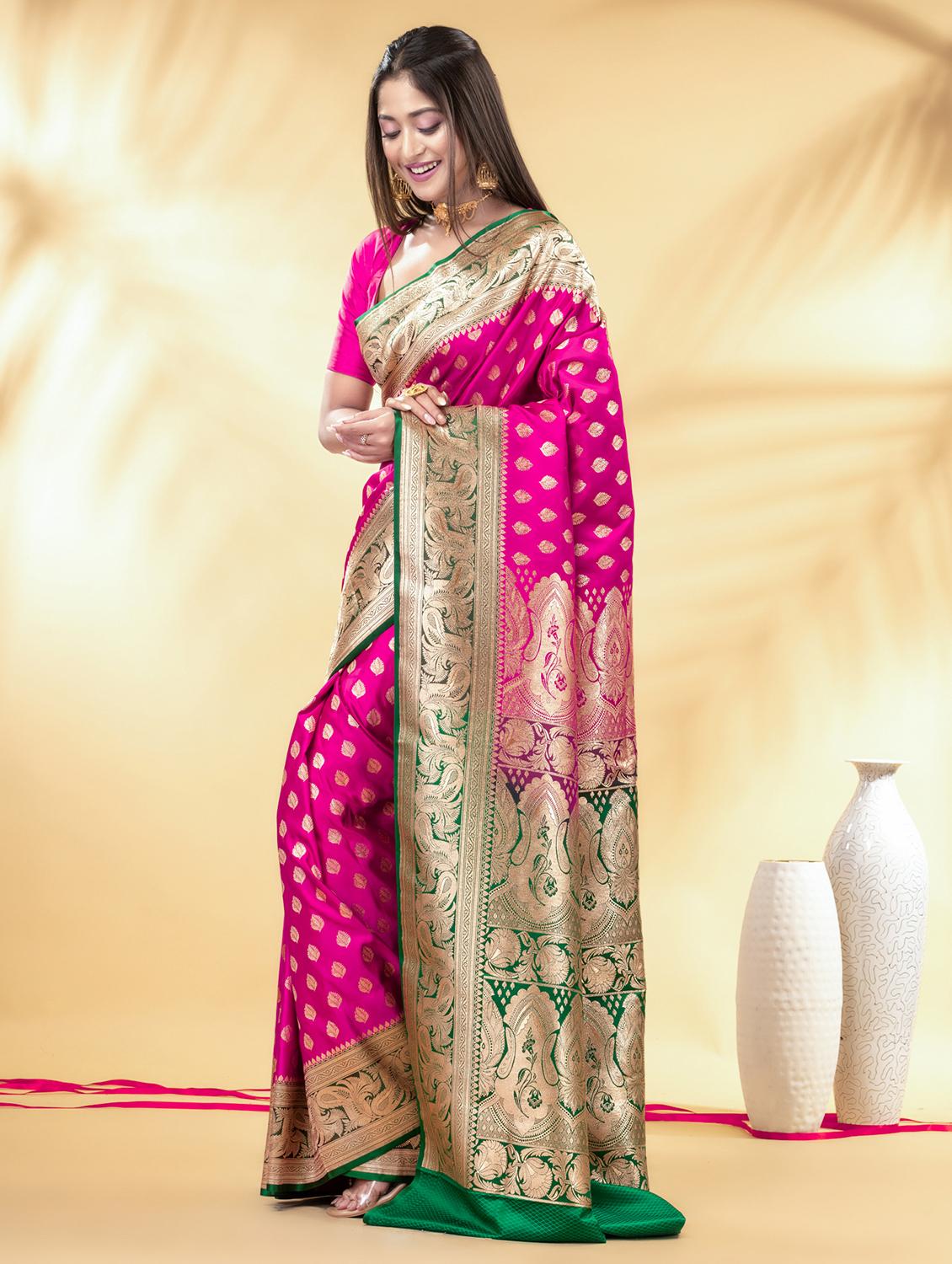 women self design banarasi saree with blouse - 22011339 -  Standard Image - 1