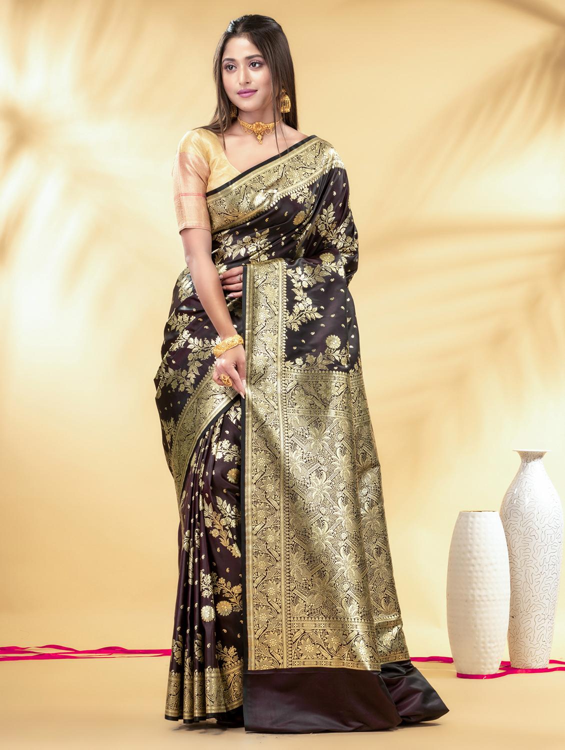 women self design banarasi saree with blouse - 22011340 -  Zoom Image - 0