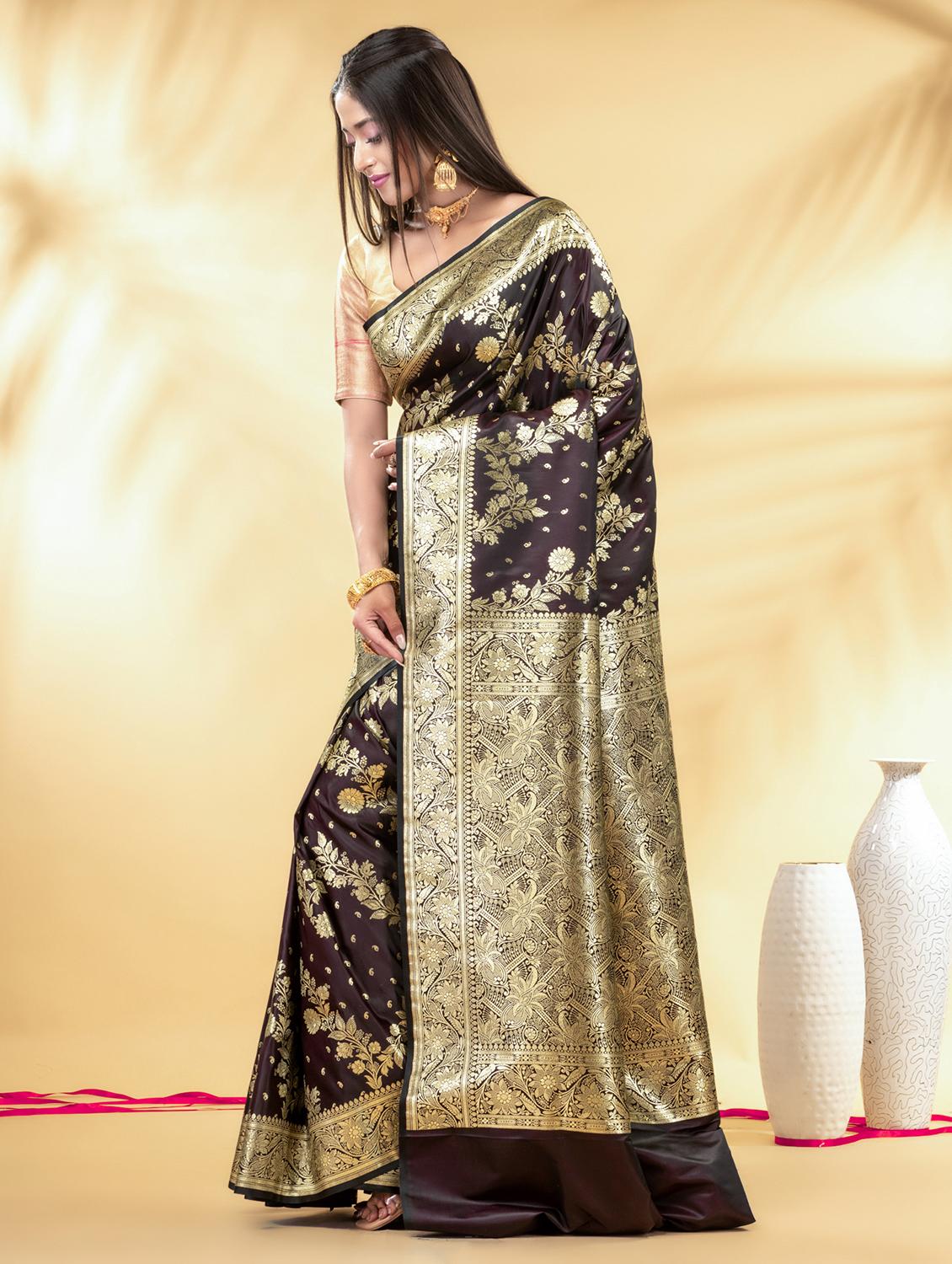 women self design banarasi saree with blouse - 22011340 -  Standard Image - 1