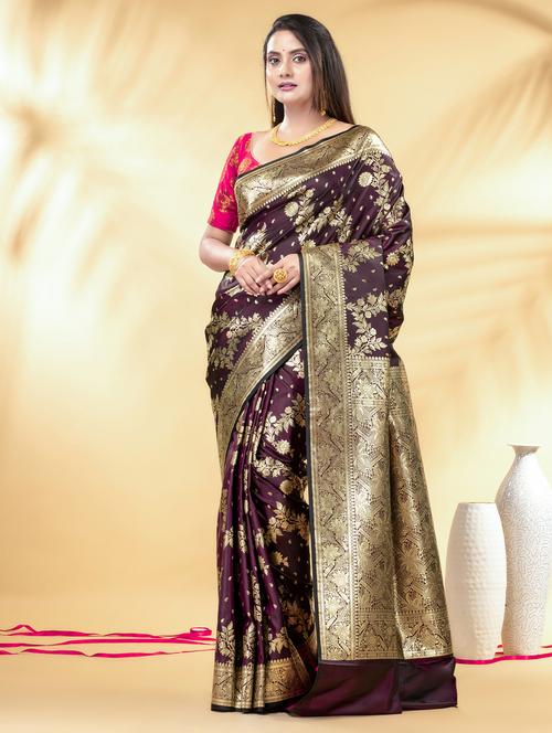 women self design banarasi saree with blouse - 22011342 - Standard Image - 0