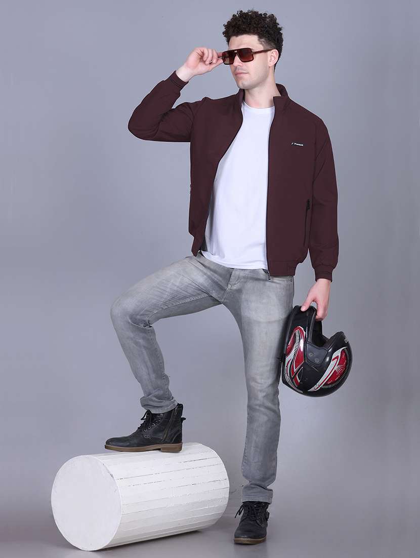 men solid long sleeve reversible bomber jacket - 22011436 -  Standard Image - 4