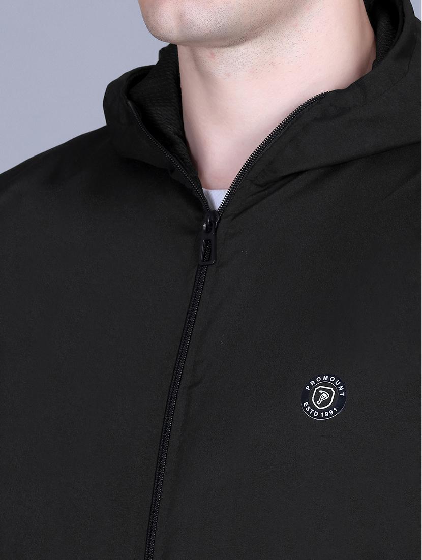 men solid long sleeve lightweight windcheater hooded jacket - 22011444 - Standard Image - 4