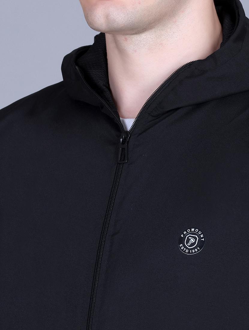 men solid long sleeve lightweight windcheater hooded jacket - 22011449 - Standard Image - 4