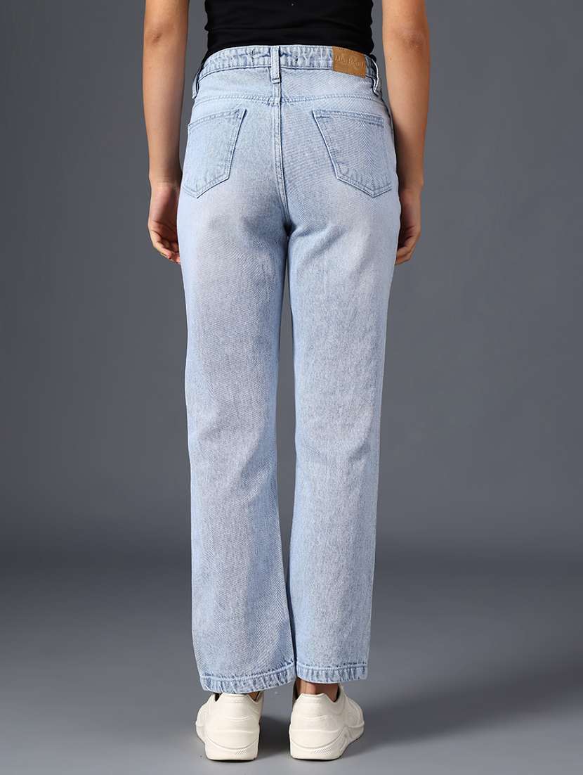 women solid mid rise slash knee jean - 22011508 -  Standard Image - 4