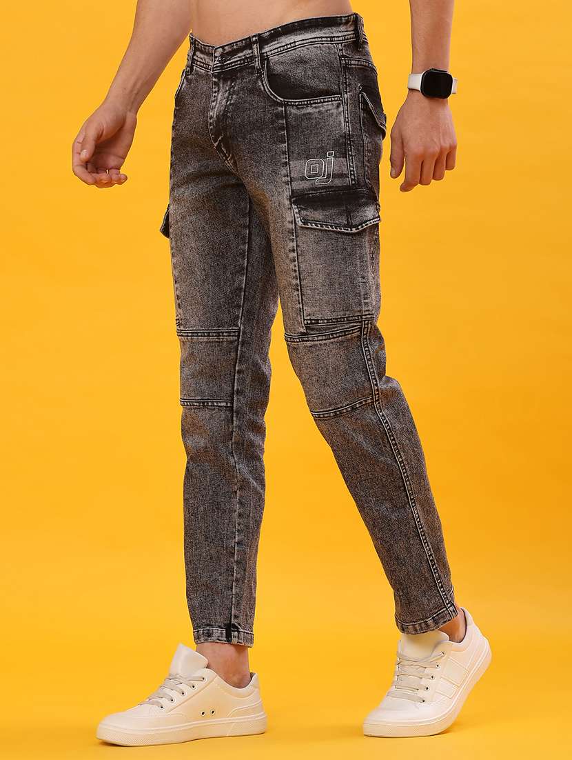 men solid mid rise cargo - 22011603 -  Standard Image - 1