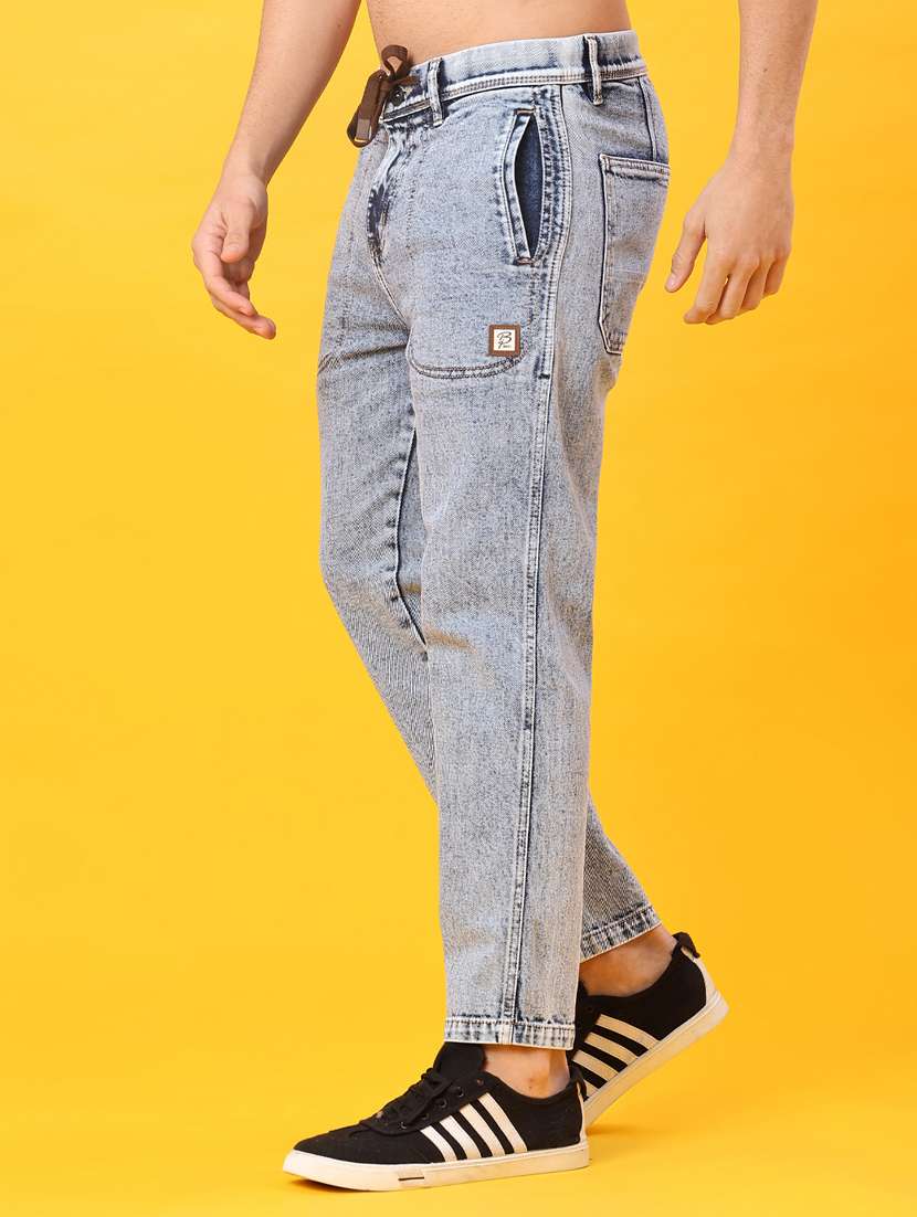 men solid mid rise slim fit jean - 22011605 -  Standard Image - 1