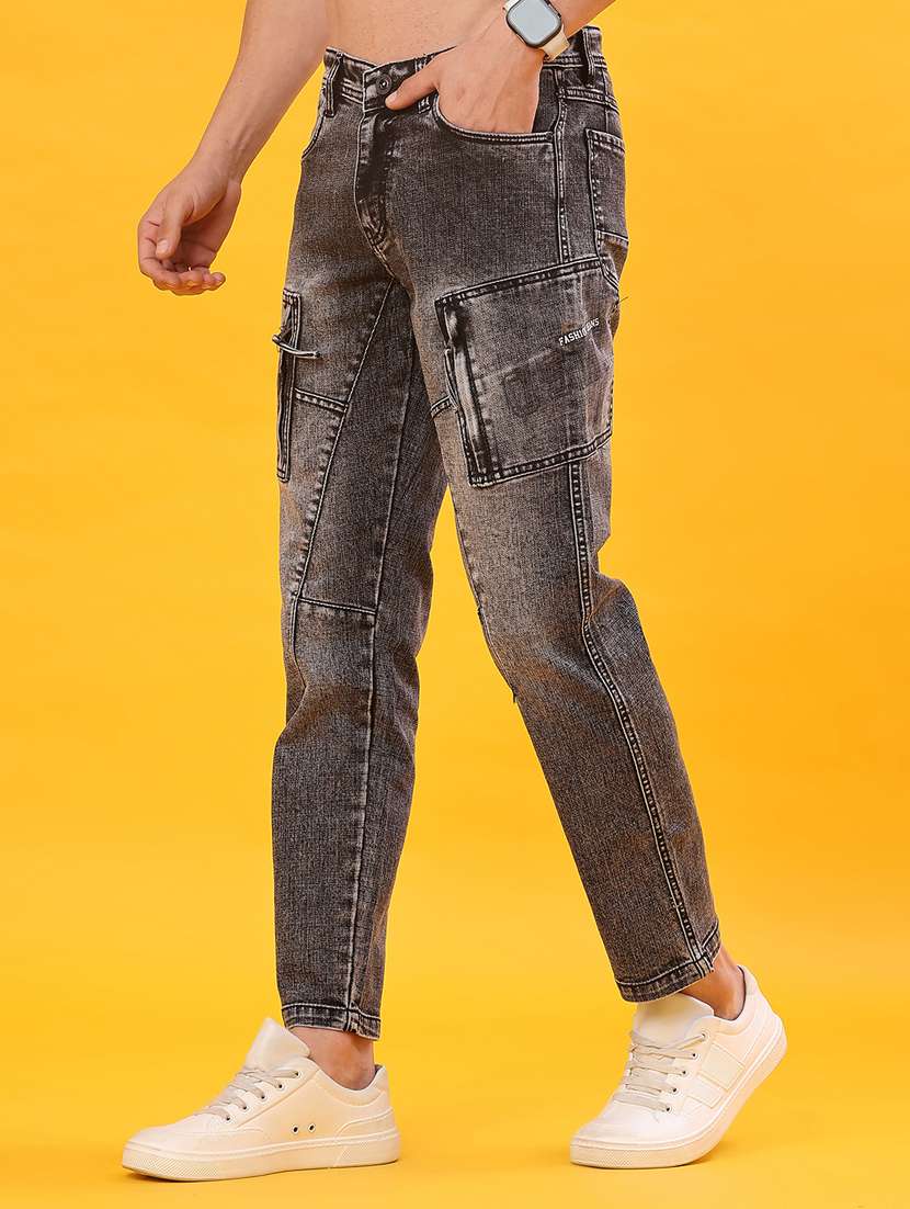 men solid mid rise slim fit jean - 22011607 -  Standard Image - 1