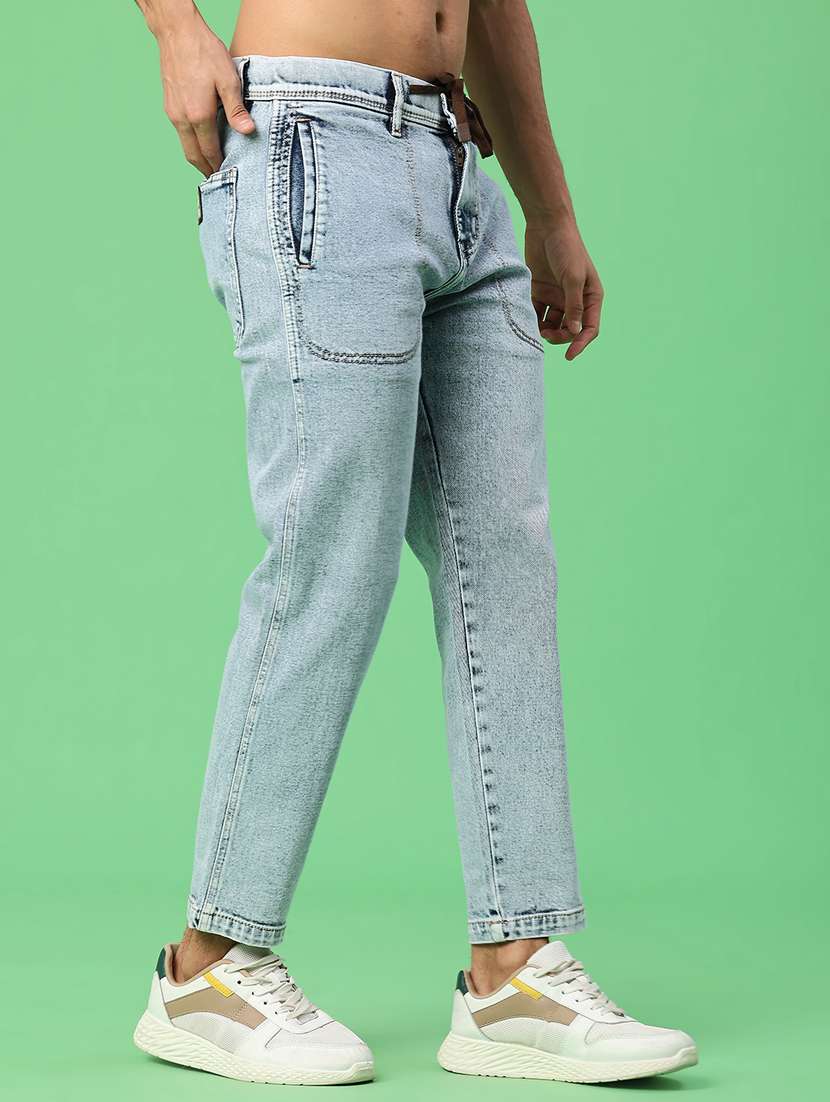 men solid mid rise slim fit jean - 22011608 -  Standard Image - 1