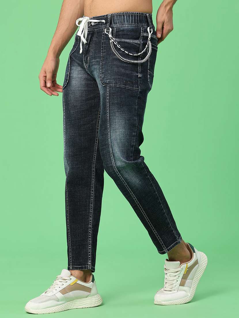 men solid mid rise slim fit jean - 22011609 -  Standard Image - 1