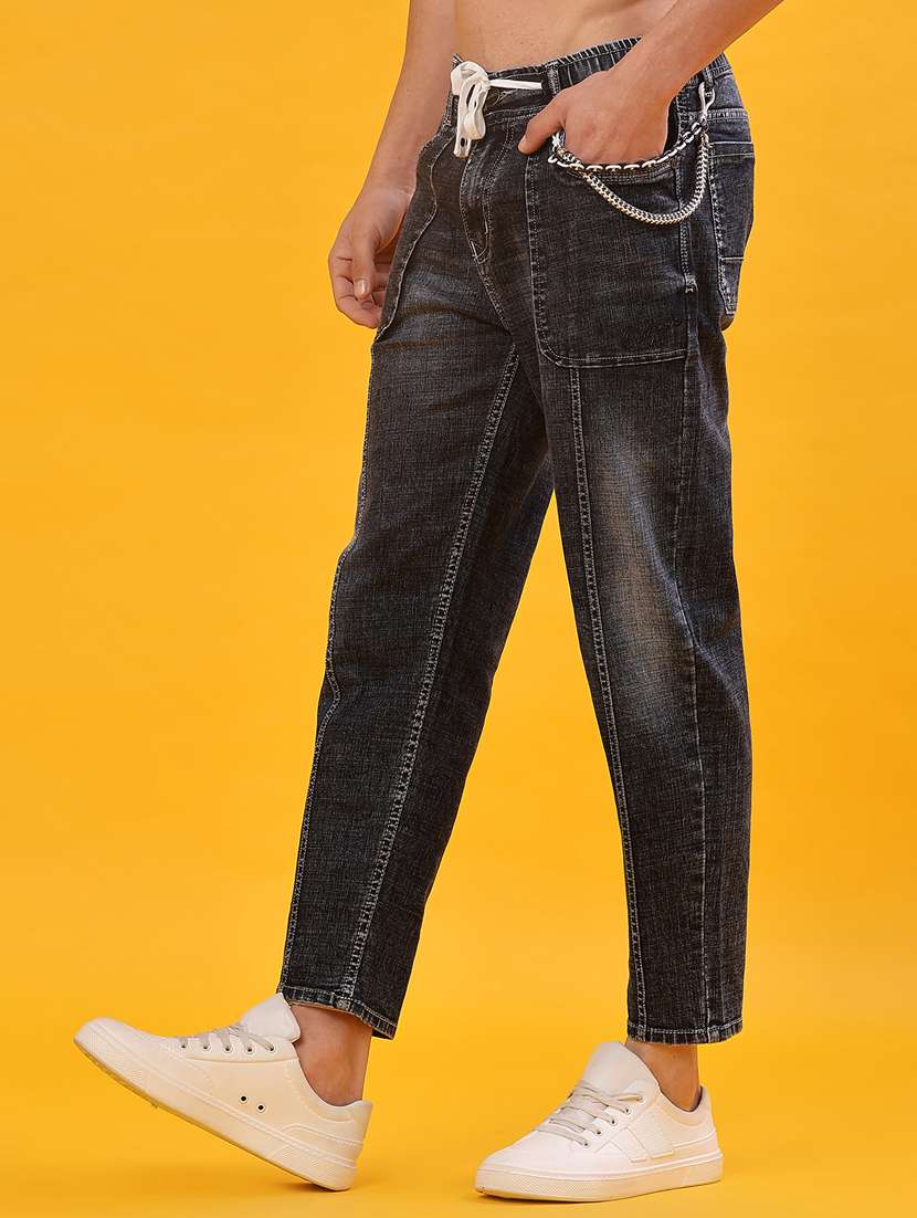 men solid mid rise slim fit jean - 22011611 -  Standard Image - 1