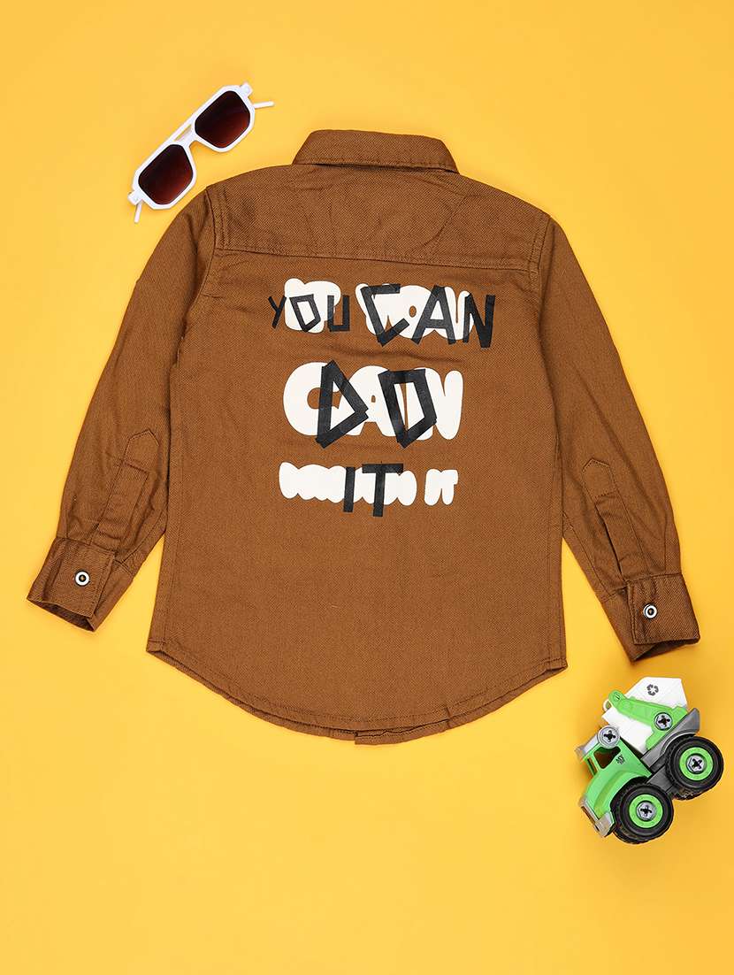 boys placement print long sleeve casual shirt - 22011636 -  Standard Image - 1