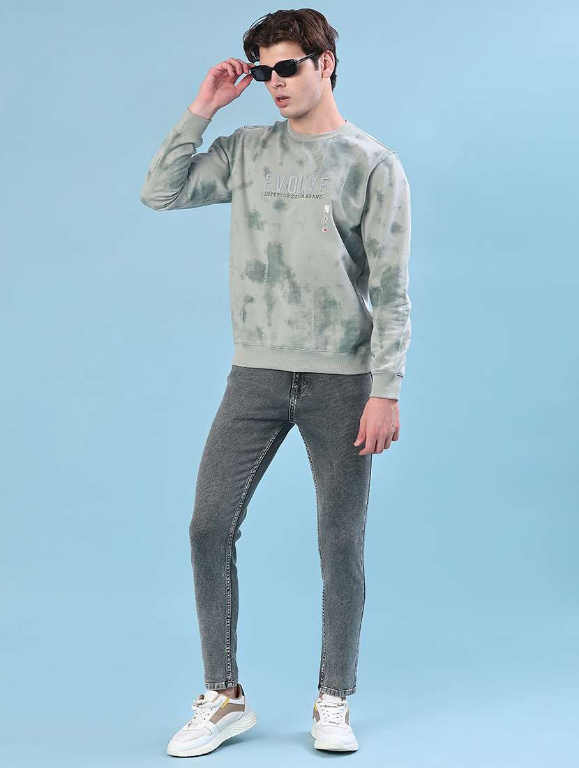 men plain mid rise full length jeans - 22011657 -  Standard Image - 4