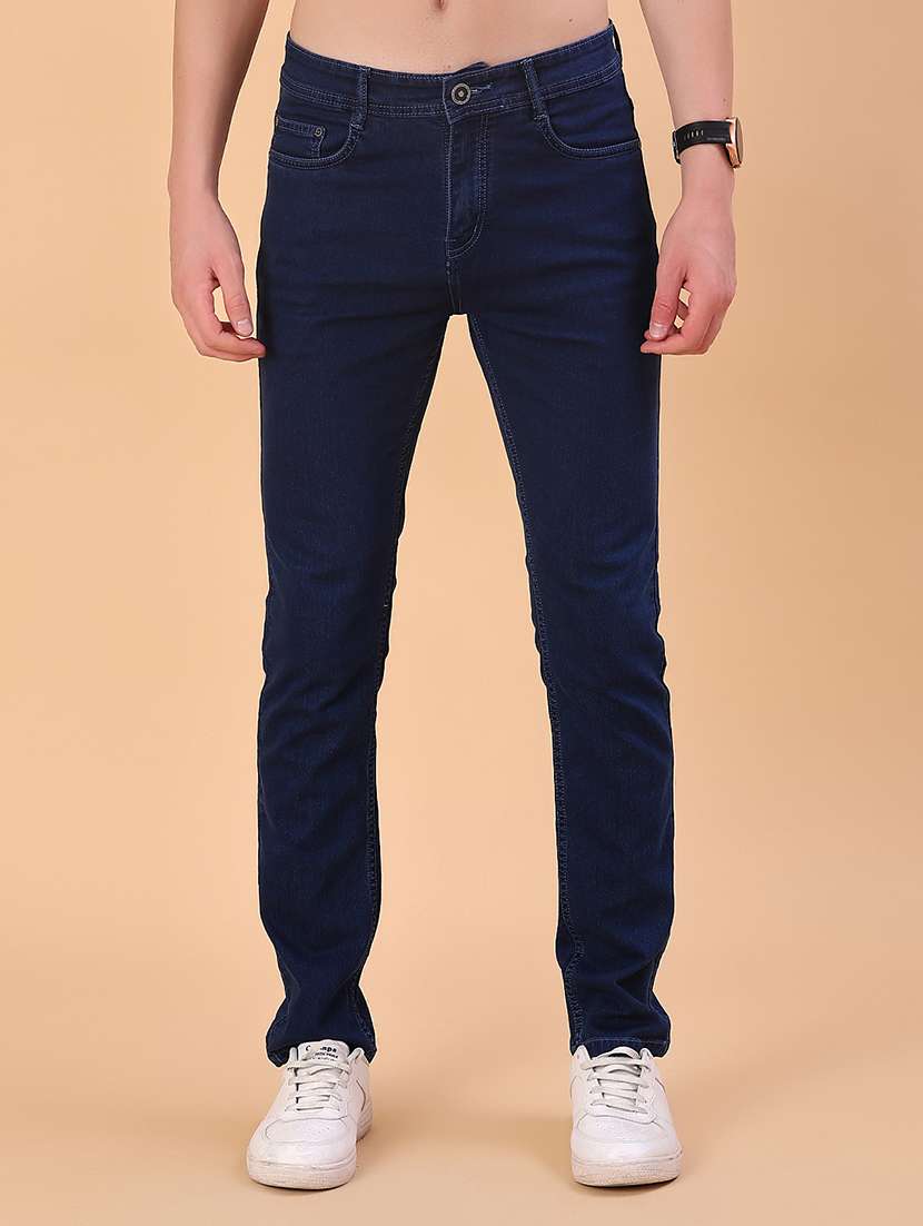 men plain mid rise full length jean - 22011689 -  Standard Image - 1