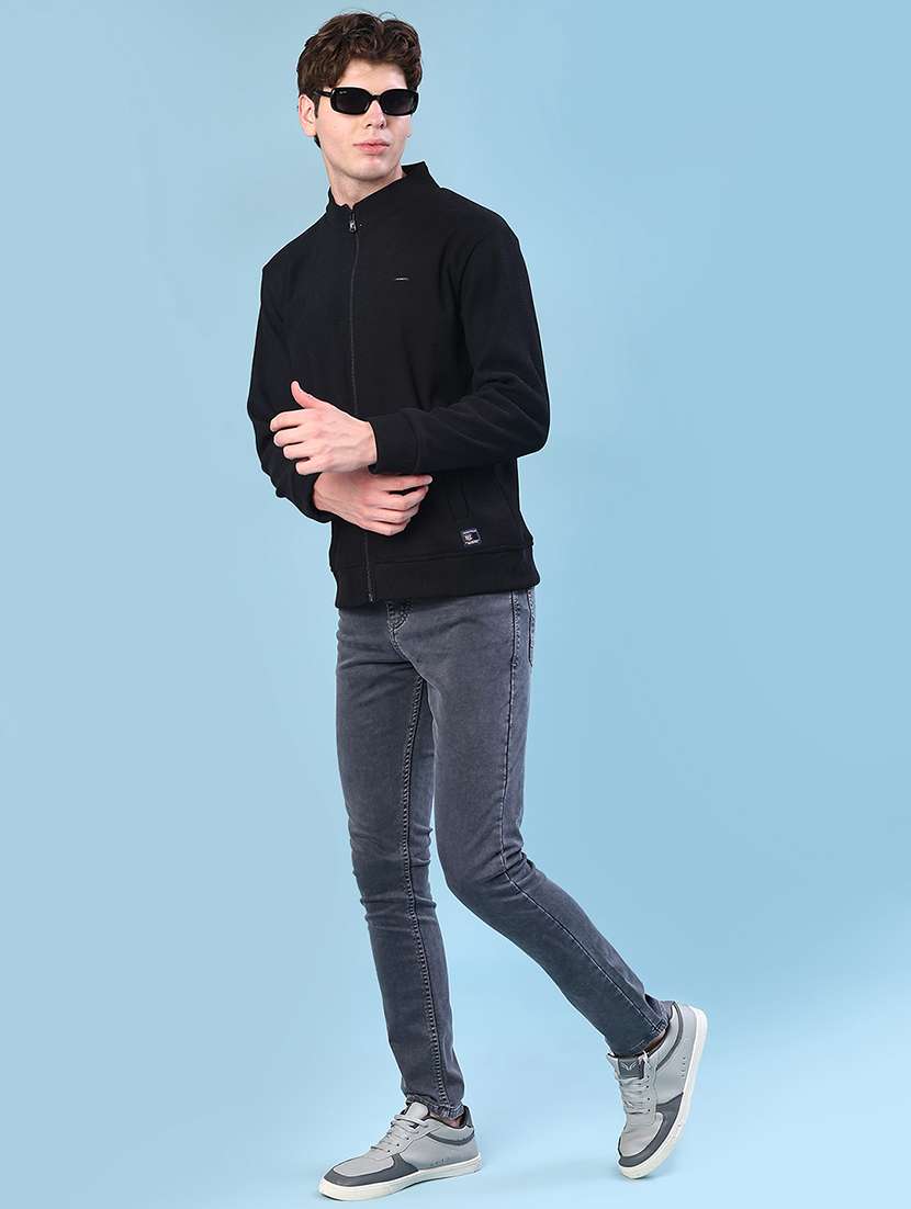 men plain mid rise full length jeans - 22011777 -  Standard Image - 4