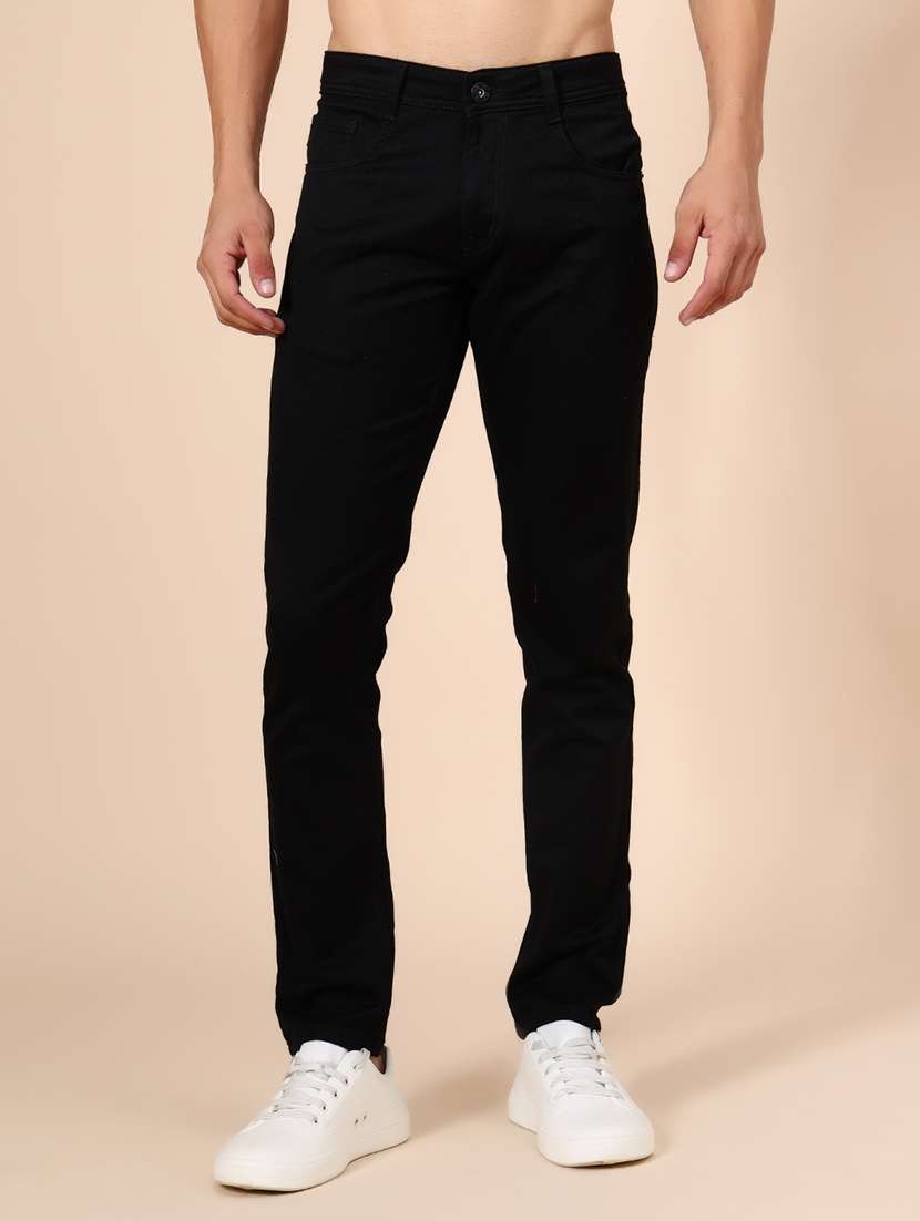 men plain mid rise full length jean - 22011886 -  Standard Image - 1