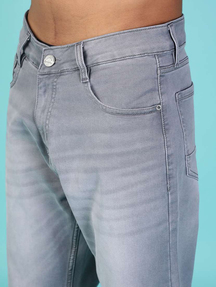 Men Washed Mid Rise Full Length Jean - 22011890 -  Standard Image - 4