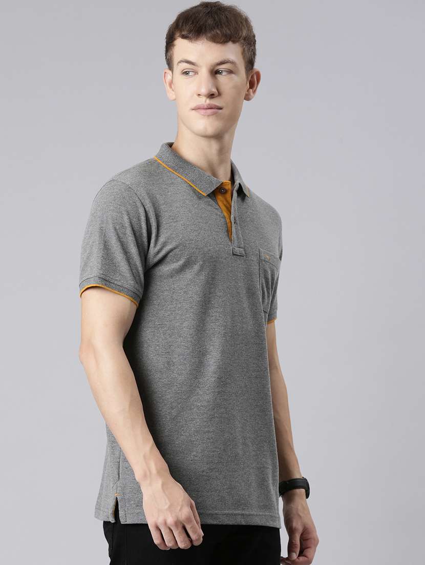 men solid short sleeve regular fit polo t-shirt - 22011945 -  Standard Image - 1