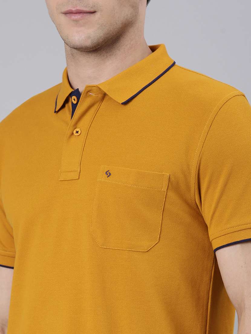 men solid short sleeve regular fit polo t-shirt - 22011948 -  Standard Image - 4