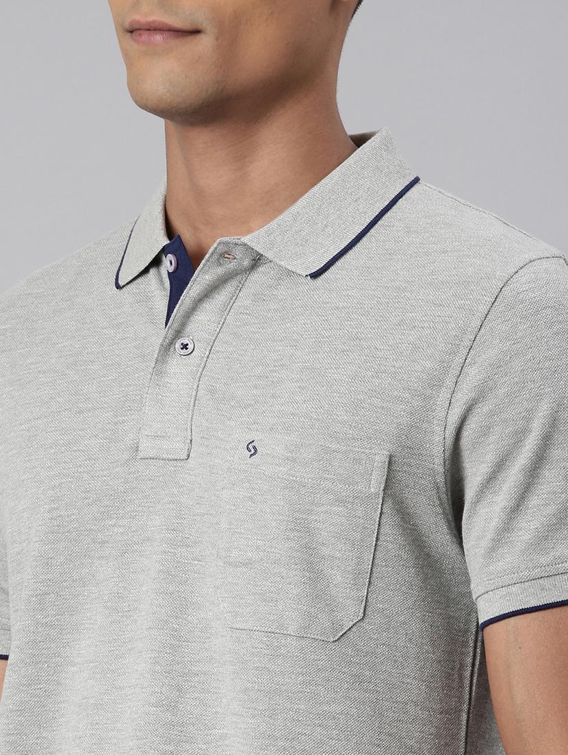 men solid short sleeve regular fit polo t-shirt - 22011949 - Standard Image - 4