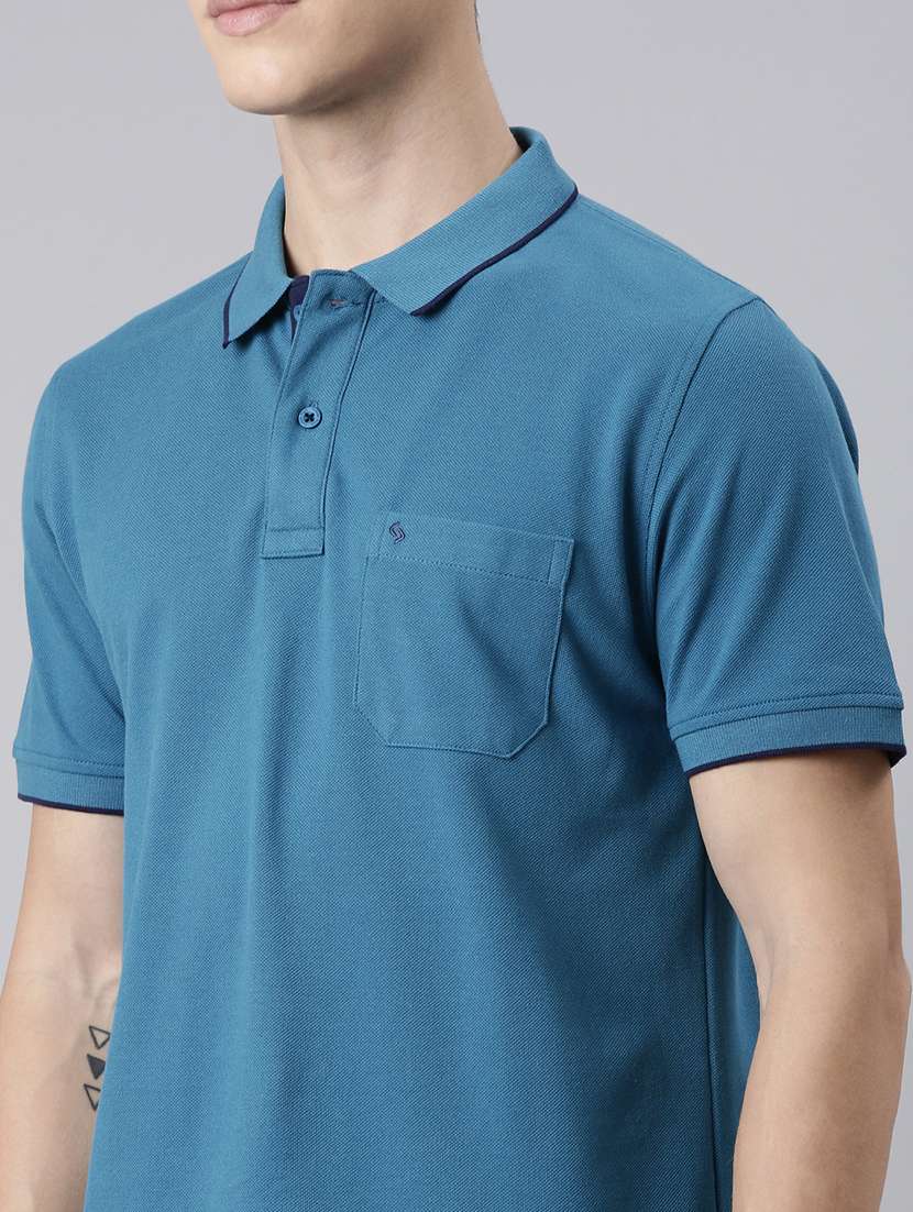 men solid short sleeve regular fit polo t-shirt - 22011951 -  Standard Image - 4