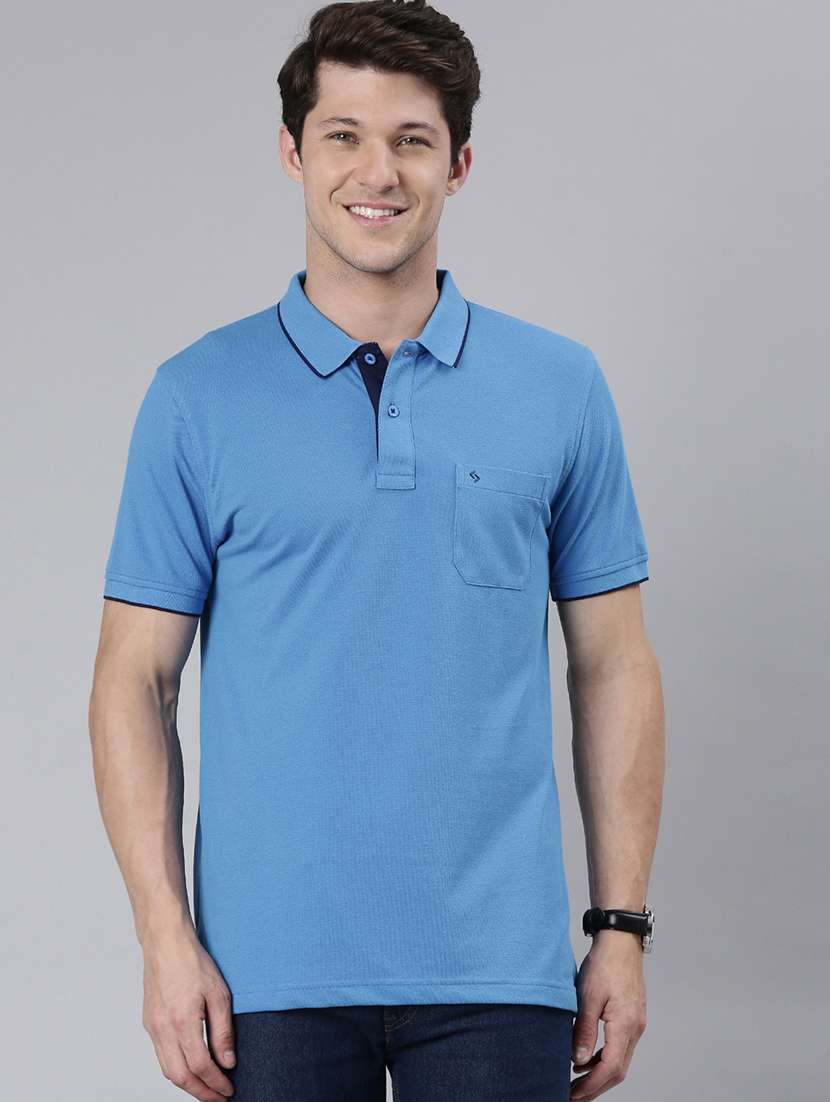 men solid short sleeve regular fit polo t-shirt
