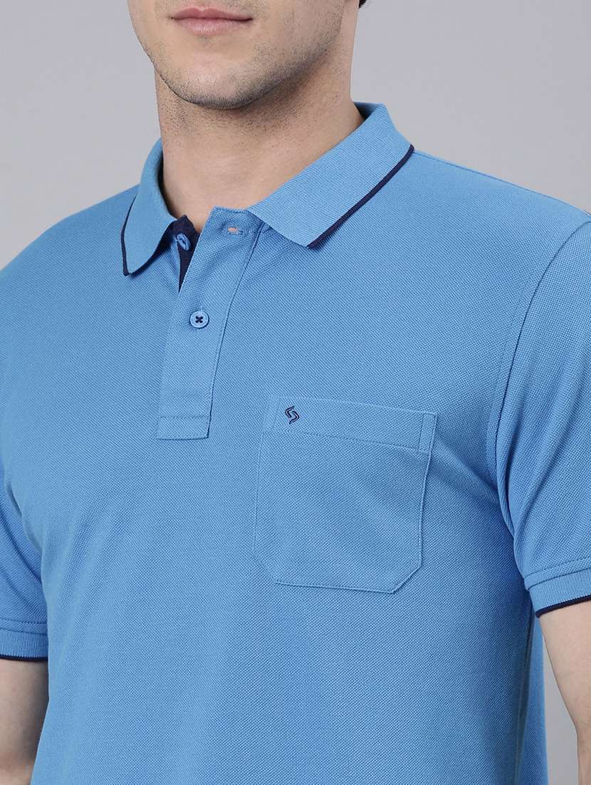 men solid short sleeve regular fit polo t-shirt - 22011953 -  Standard Image - 4