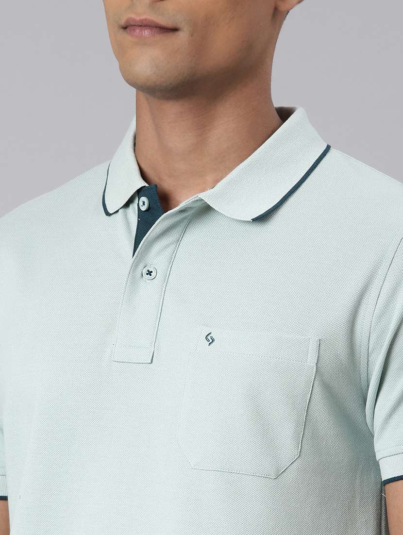 men solid short sleeve regular fit polo t-shirt - 22011956 -  Standard Image - 4