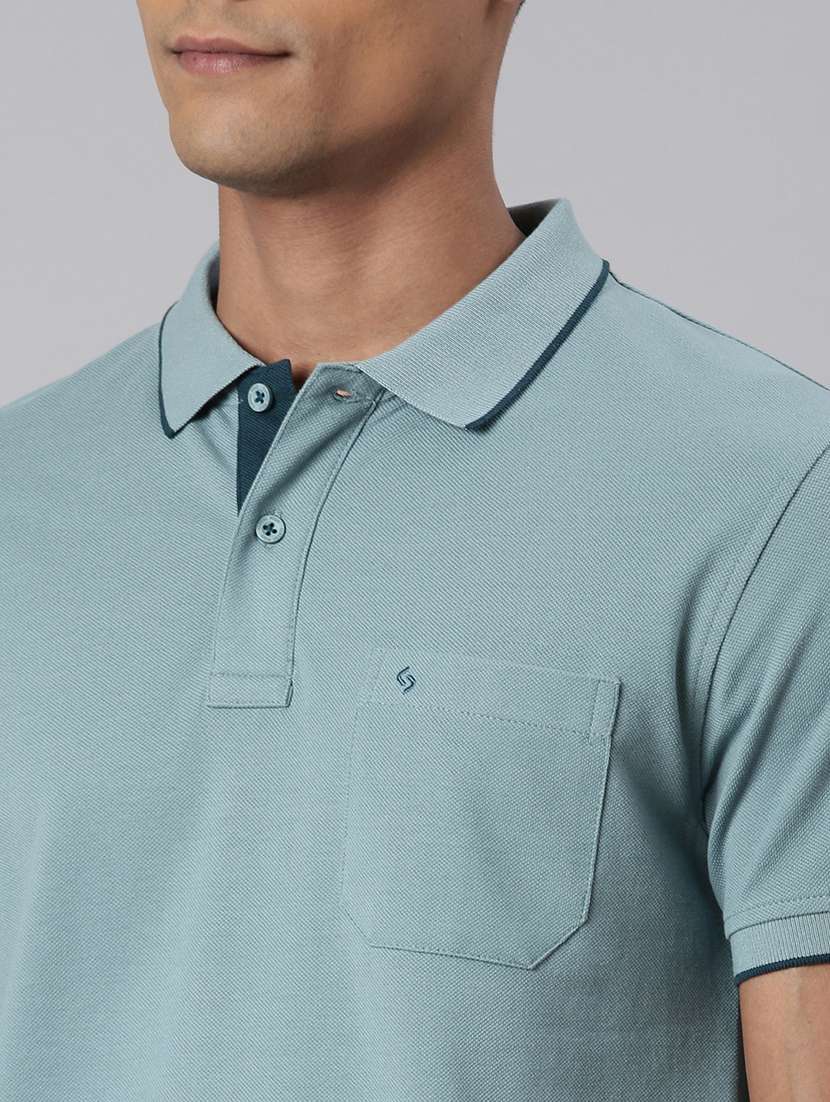 men solid short sleeve regular fit polo t-shirt - 22011957 -  Standard Image - 4