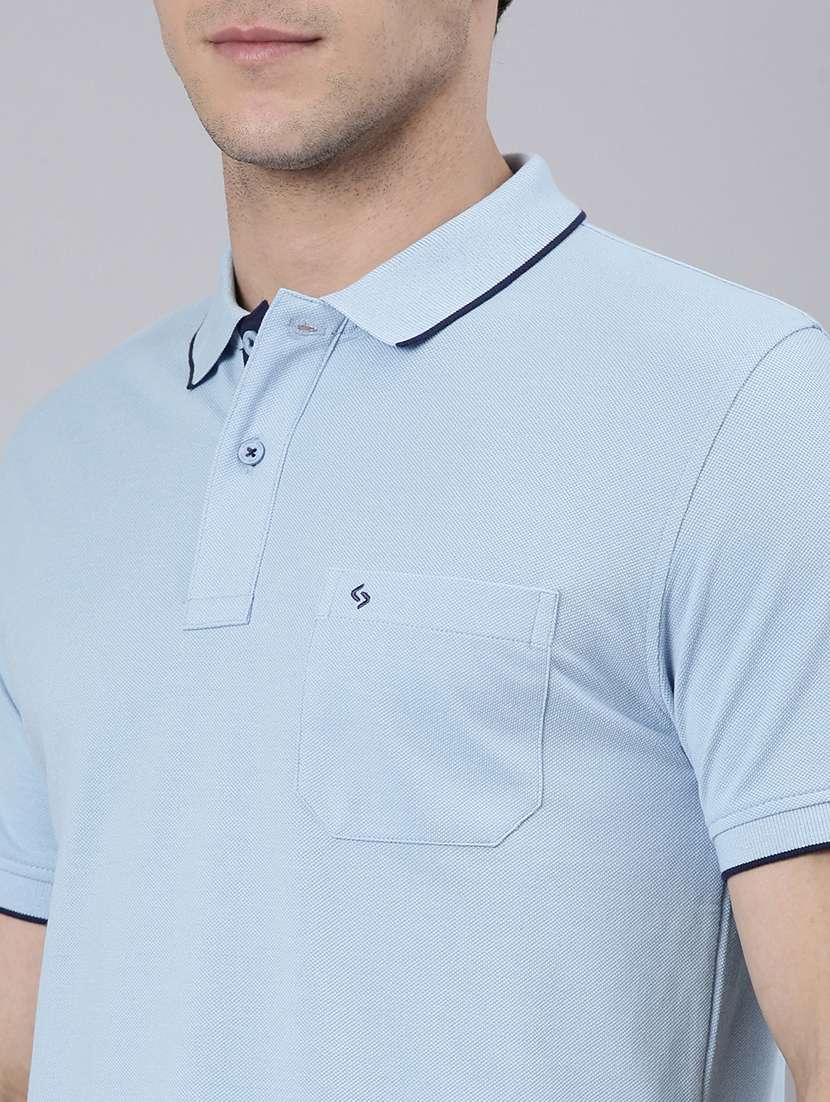men solid short sleeve regular fit polo t-shirt - 22011959 -  Standard Image - 4