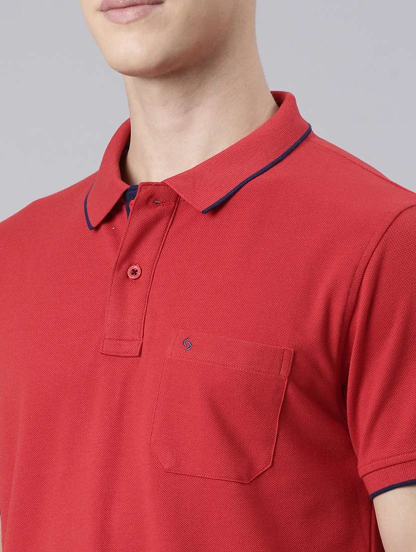 men solid short sleeve regular fit polo t-shirt - 22011961 -  Standard Image - 4