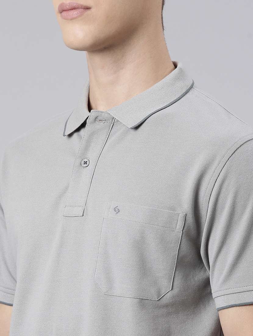 men solid short sleeve regular fit polo t-shirt - 22011962 -  Standard Image - 4
