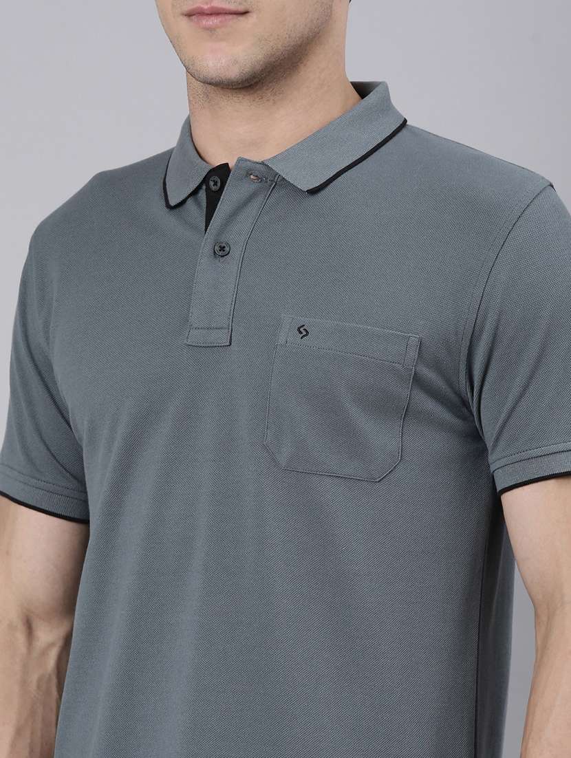 men solid short sleeve regular fit polo t-shirt - 22011963 -  Standard Image - 4