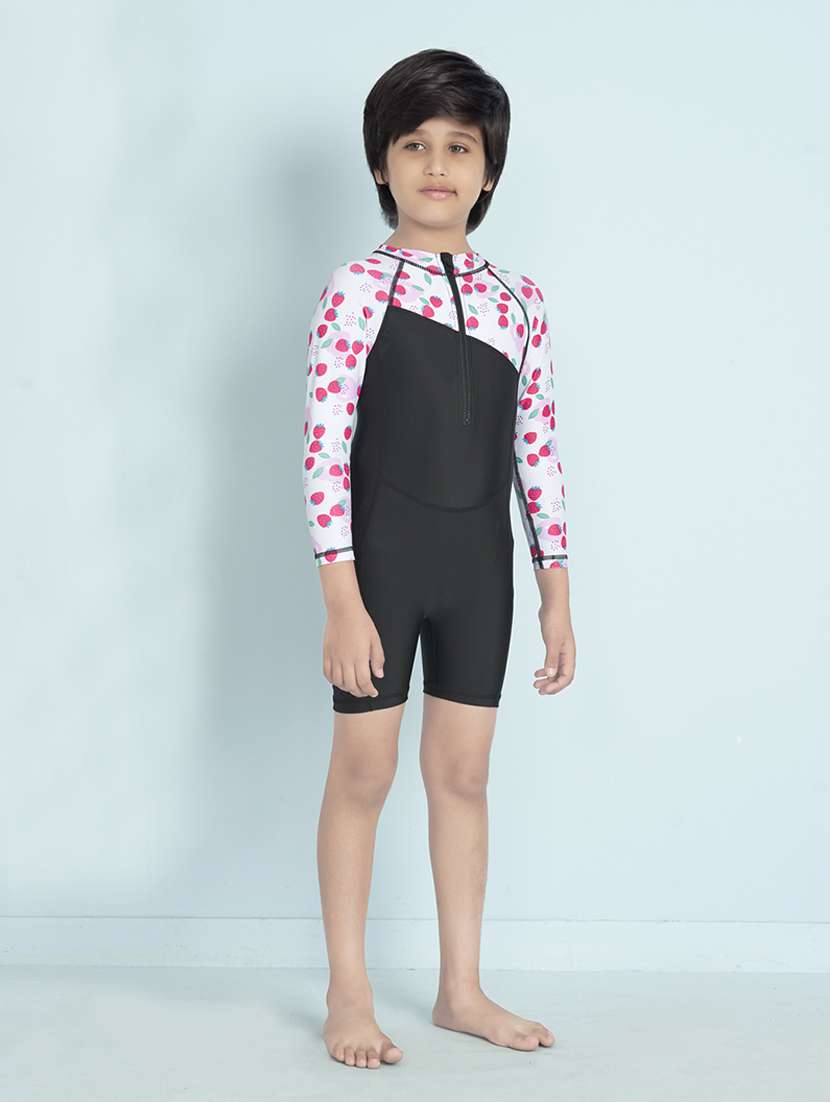 boys printed sports wear round neck swimsuit - 22011984 -  Standard Image - 1