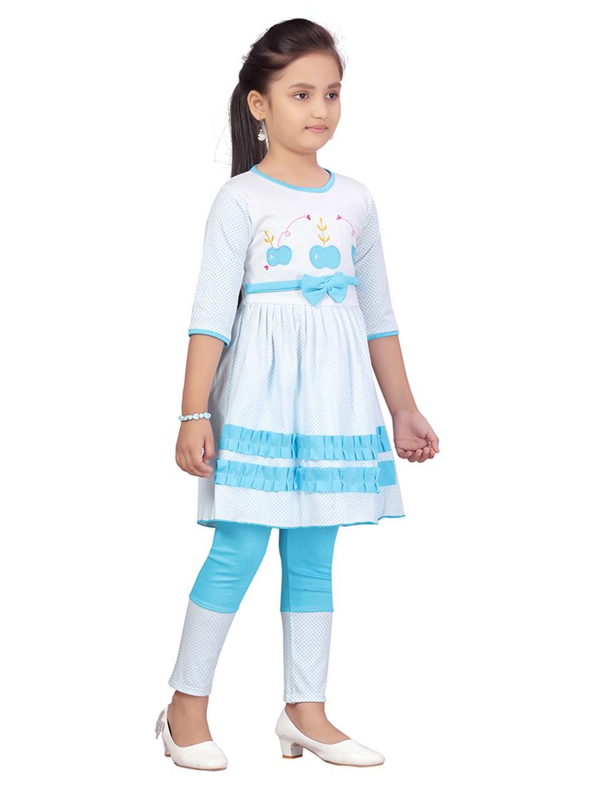 girls printed round neck full length set - 22012008 -  Standard Image - 1