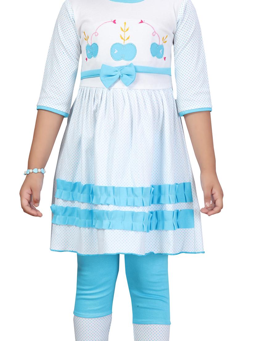 girls printed round neck full length set - 22012008 - Standard Image - 4