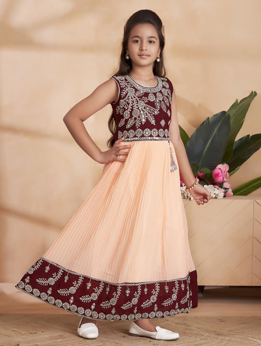 girls embellished sleeveless fit & flare gown - 22012105 -  Standard Image - 1