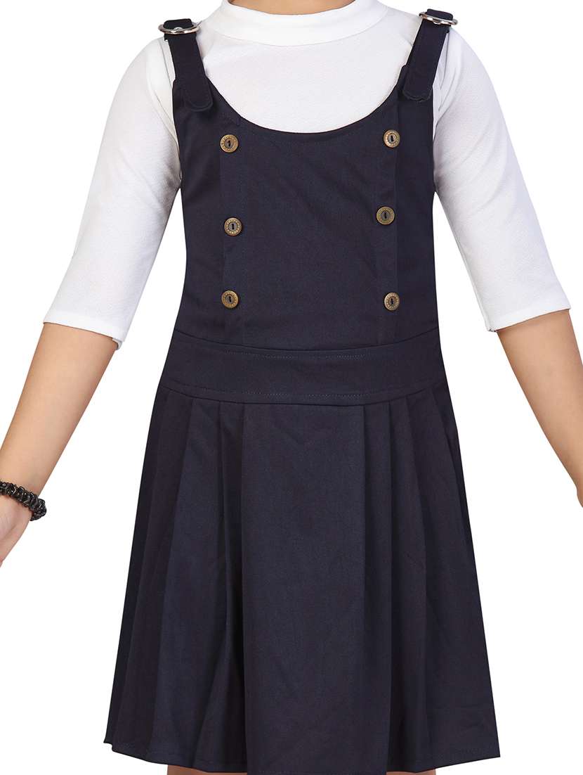 women solid three quartere sleeve fit and flared dress - 22012114 -  Standard Image - 4