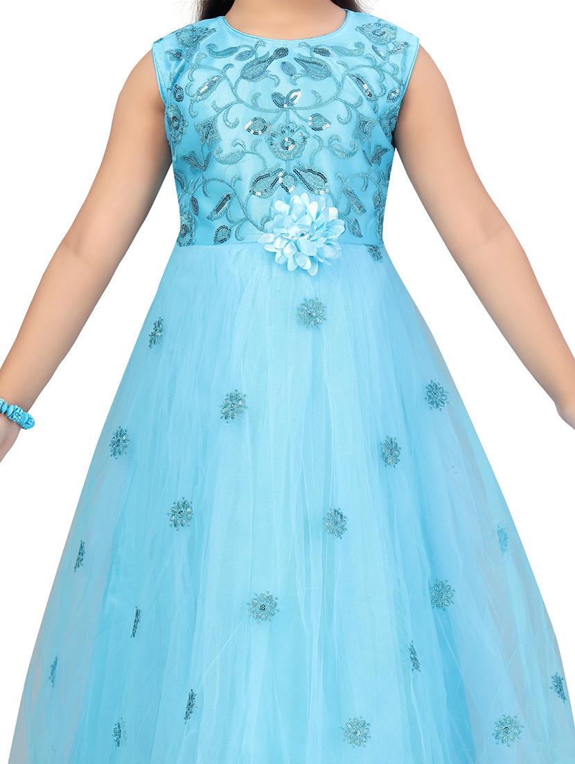 girls embroidered sleeveless fit & flare dress - 22012123 - Standard Image - 4