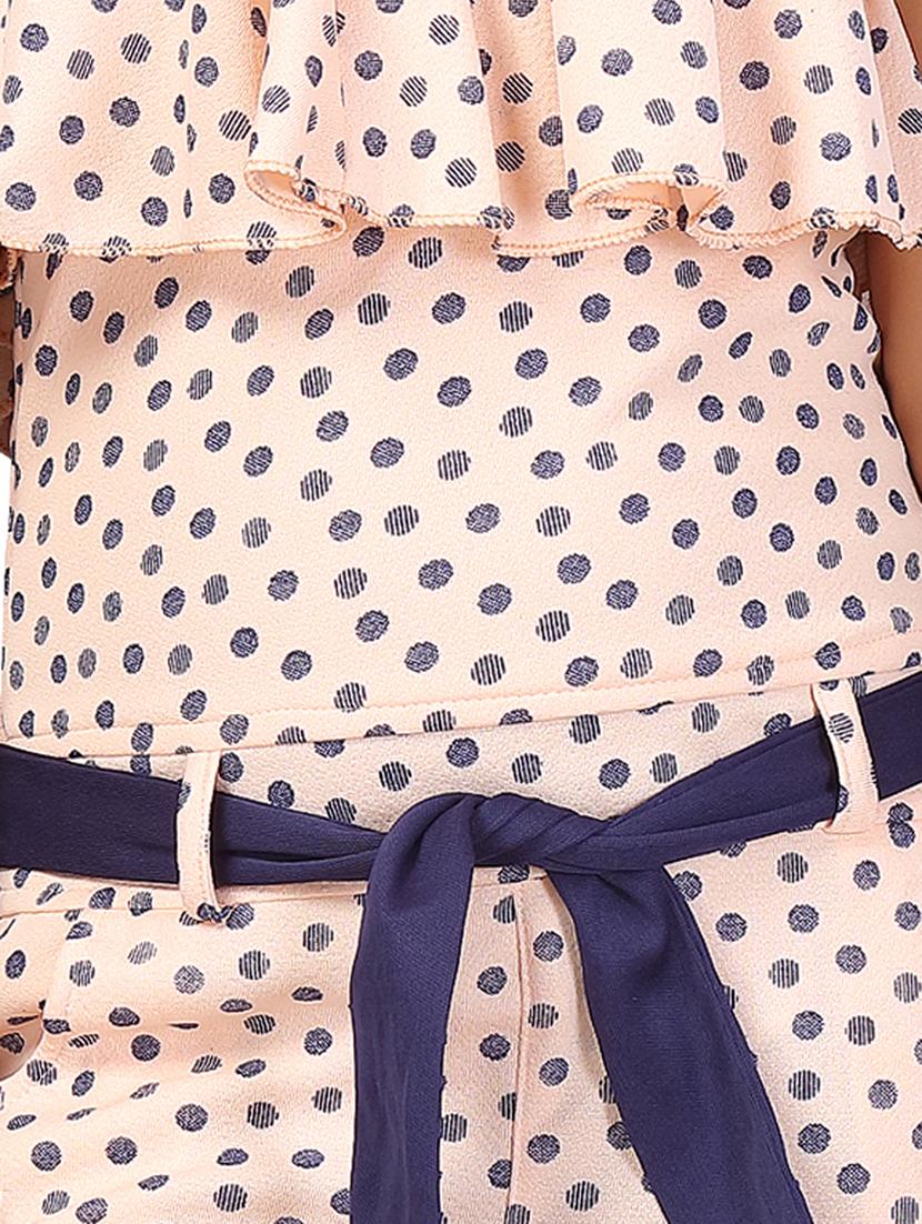 girls polka doted shoulder strap jumpsuit - 22012137 - Standard Image - 4