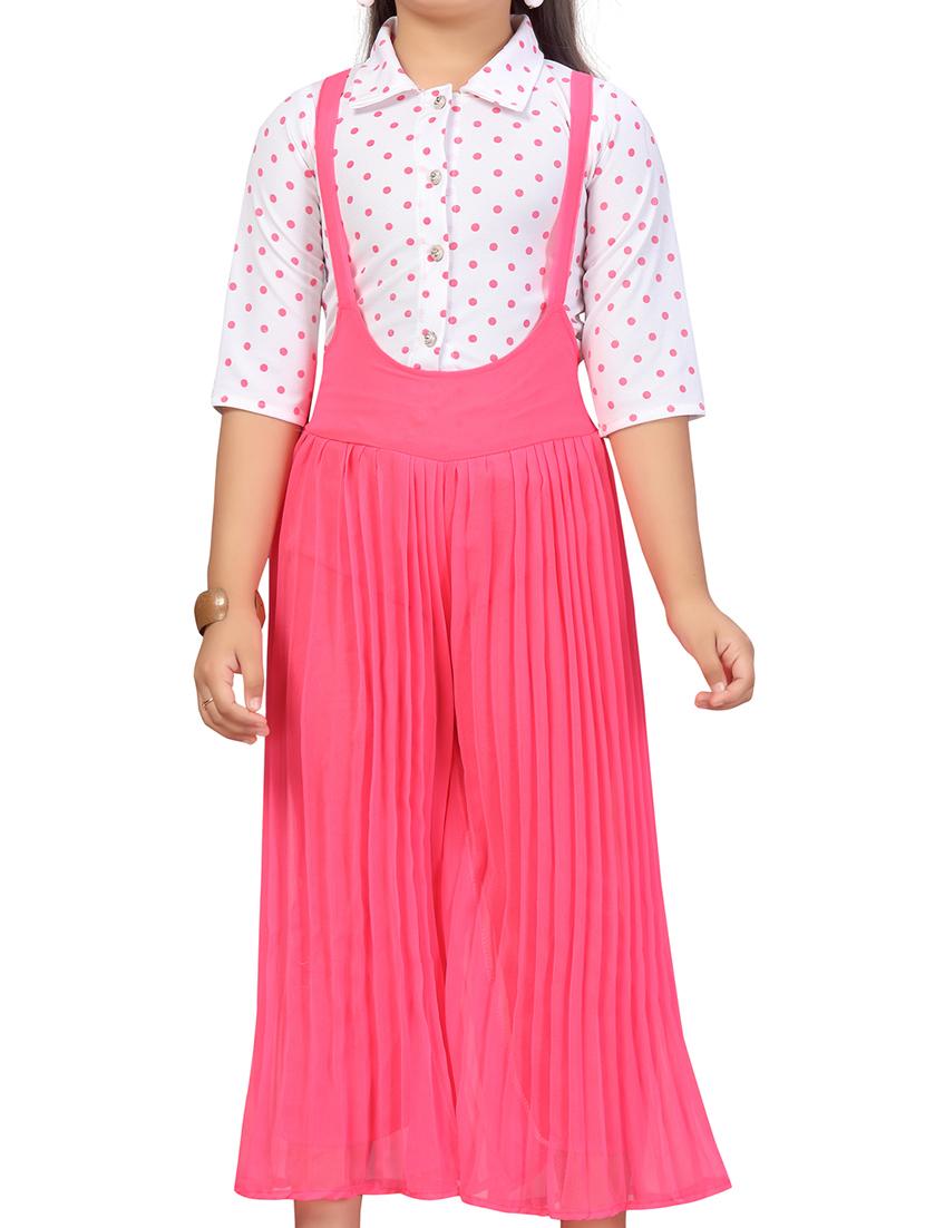 girls polka doted collared jump suit - 22012138 - Standard Image - 4