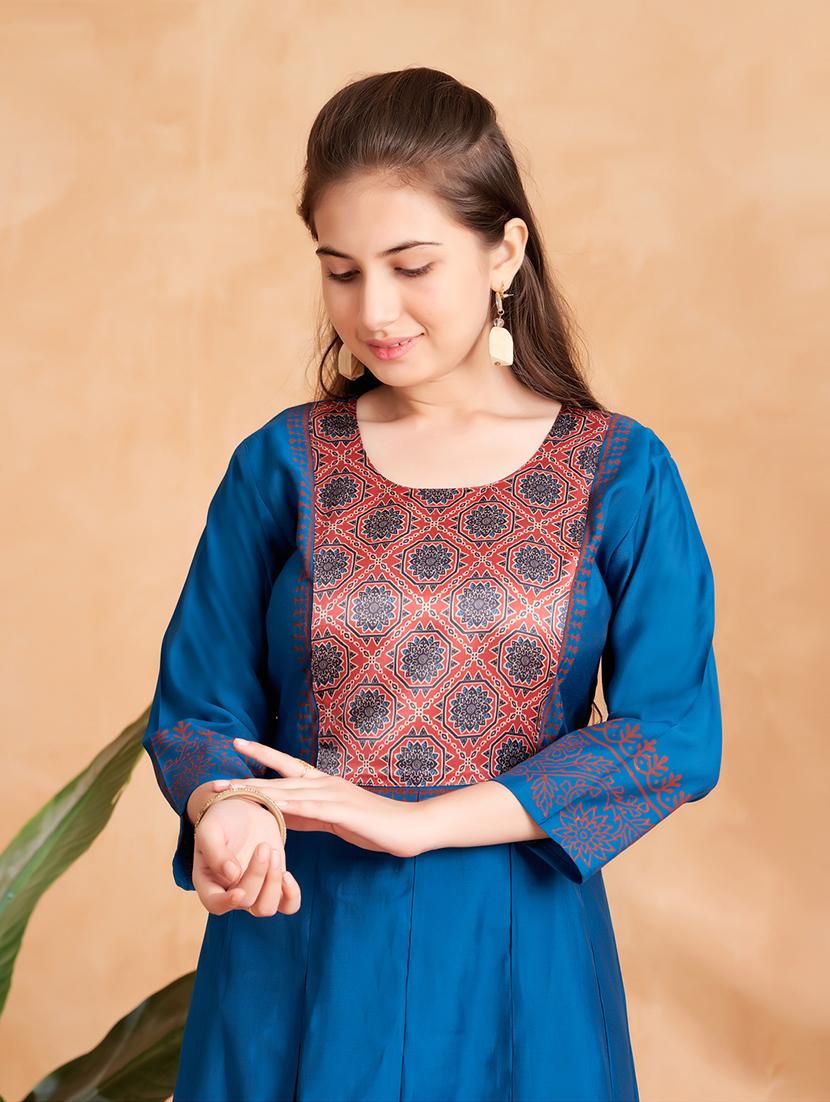 girls printed kurta palazzo set with dupatta - 22012143 - Standard Image - 4