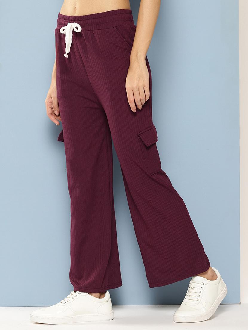 girls solid mid rise relaxed fit cargo - 22012171 -  Standard Image - 1