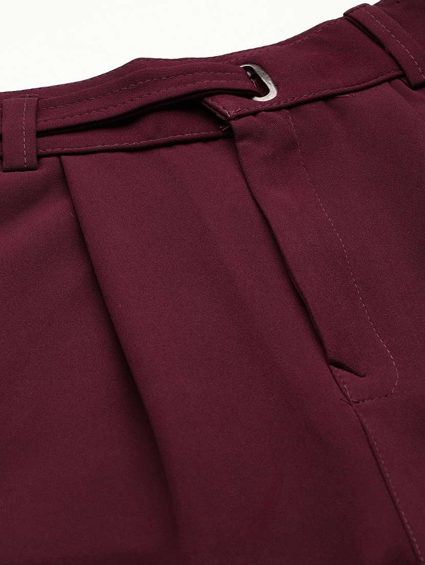 girls solid high rise straight trouser - 22012181 - Standard Image - 4