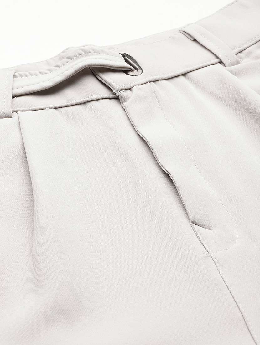 girls solid high rise straight trouser - 22012184 -  Standard Image - 4